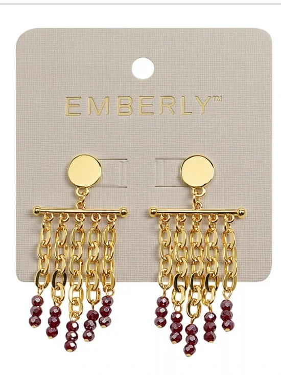 Emberly Earring - Choose Heart, Disc, Bean or Fringe Style - Picture 4 of 7